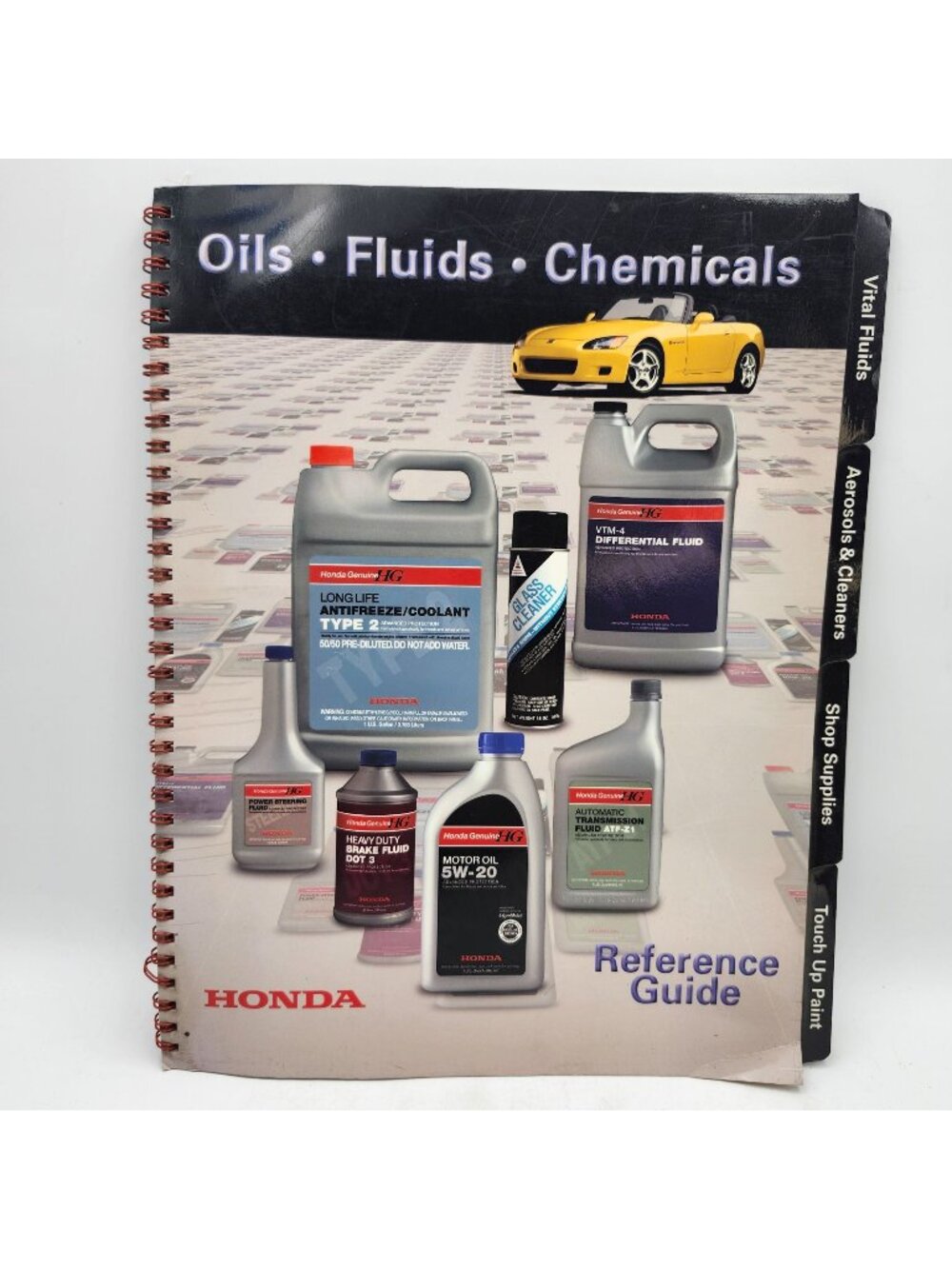 Honda Oils Fluids Chemicals Reference Guide 2002 Spiral Bound Manual